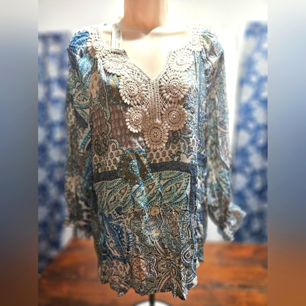 Paisley Print women's blouse